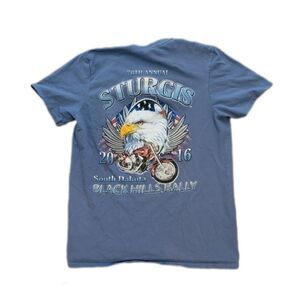 Sturgis Motorcycle Rally Short Sleeve Shirt Size Medium Y2K Style Harley Biker